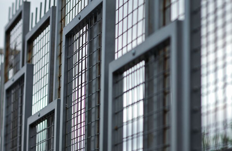 Metal Mesh Fence Installation