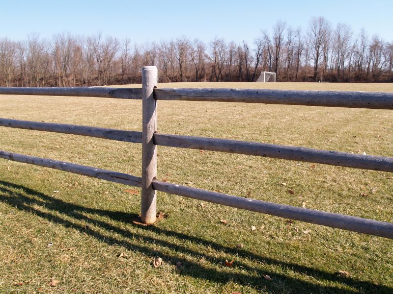 Wooden Farm Fence Installation